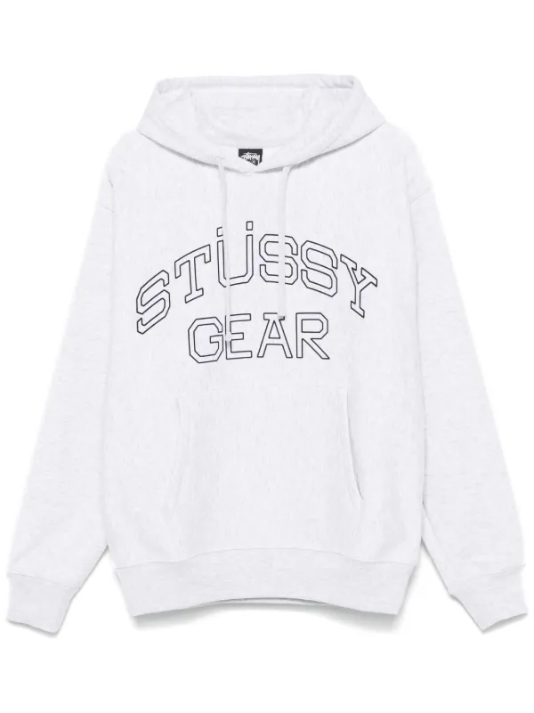 【STUSSY】STUSSY GEAR HOODIE Basic Stüssy Zip Hoodie Pigment Dyed – Black/Black | Tee