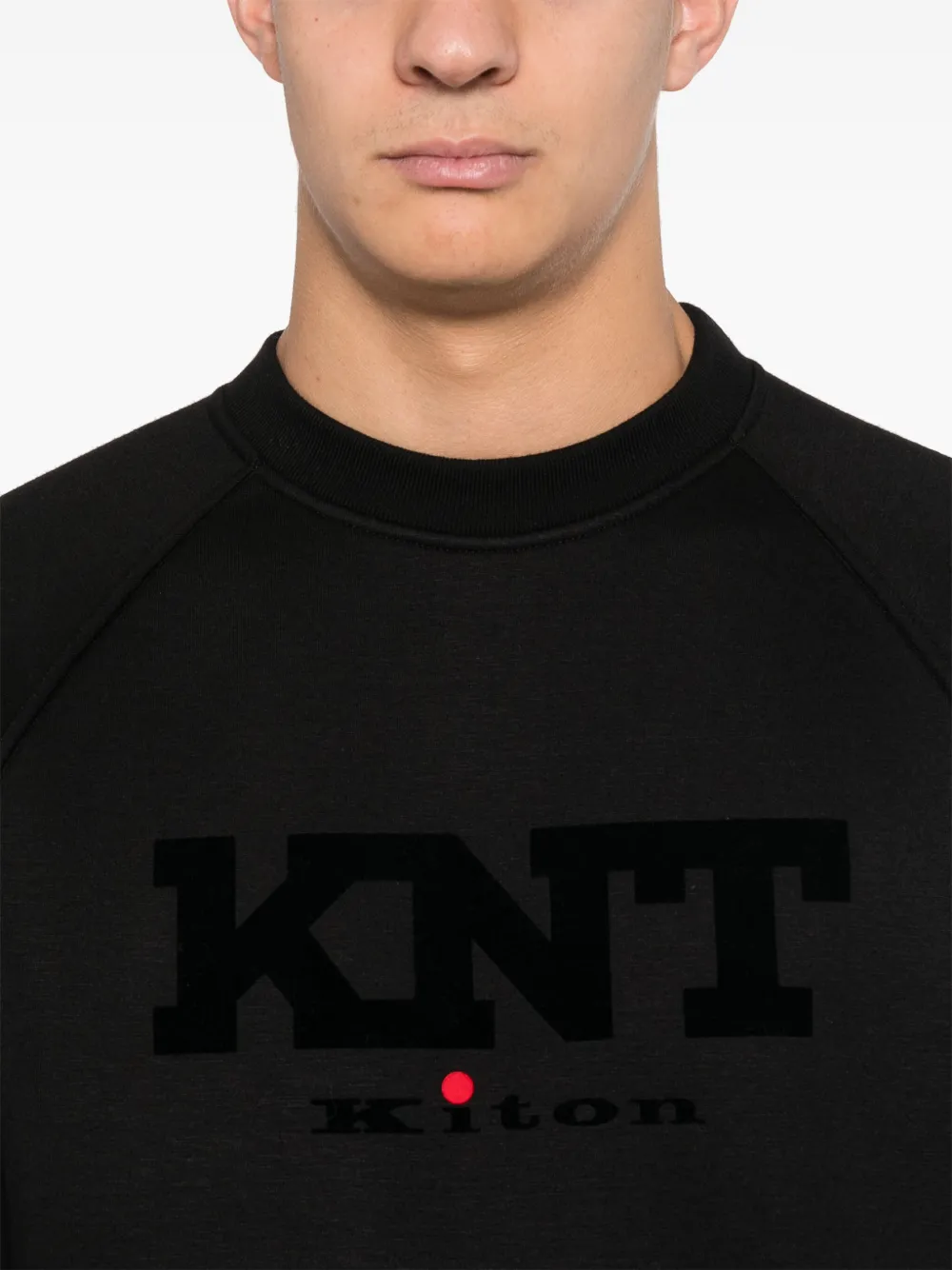 Kiton Sweater met logo Zwart