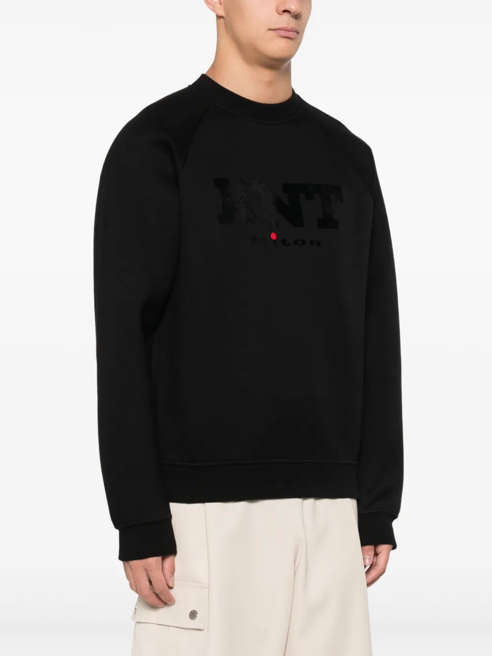 Kiton Sweater met logo Zwart