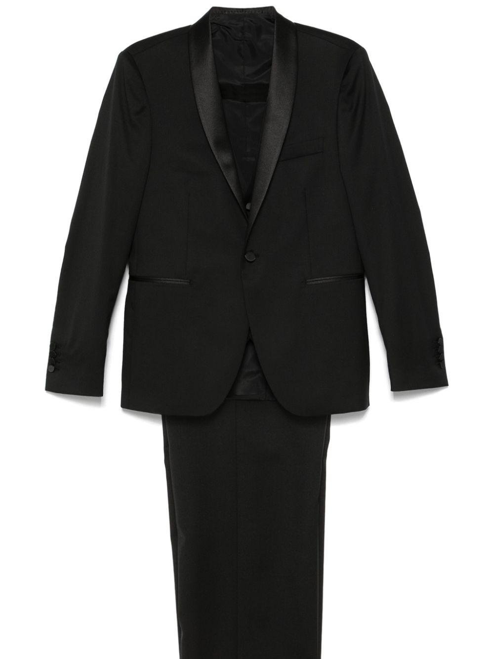 Tagliatore virigin wool dinner suit - Black