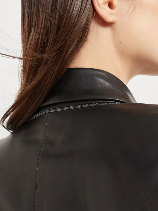 Brunello Cucinelli レザージャケット | ブラック | FARFETCH JP