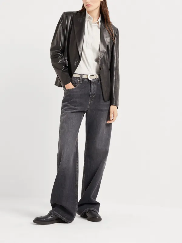 Brunello Cucinelli レザージャケット | ブラック | FARFETCH JP