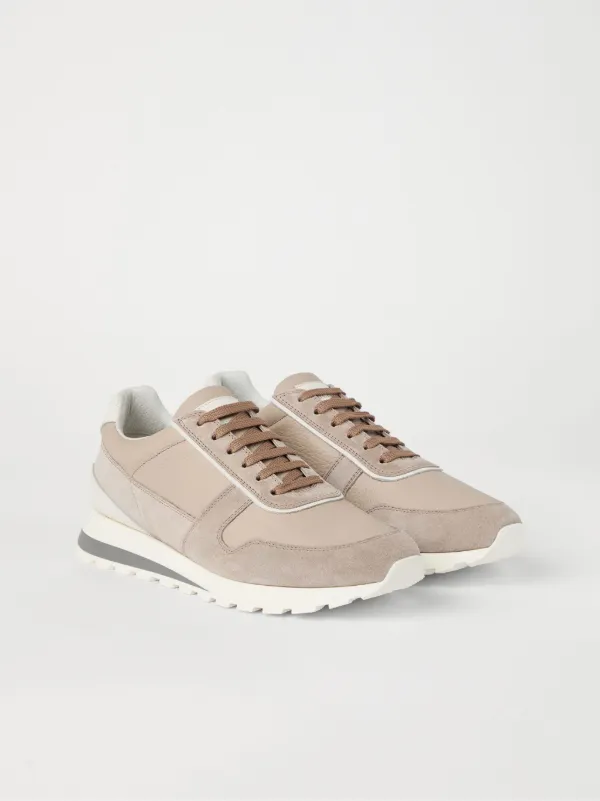 【関税＆送料込み】Brunello Cucinelli Sneakers Brunello Cucinelli Leather Panelled Sneakers | Neutrals