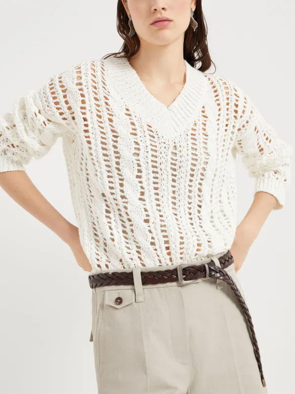 Brunello Cucinelli メッシュレザーベルト | ブラウン | FARFETCH JP