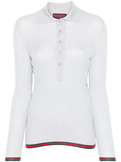 Gucci Web-Stripe polo top