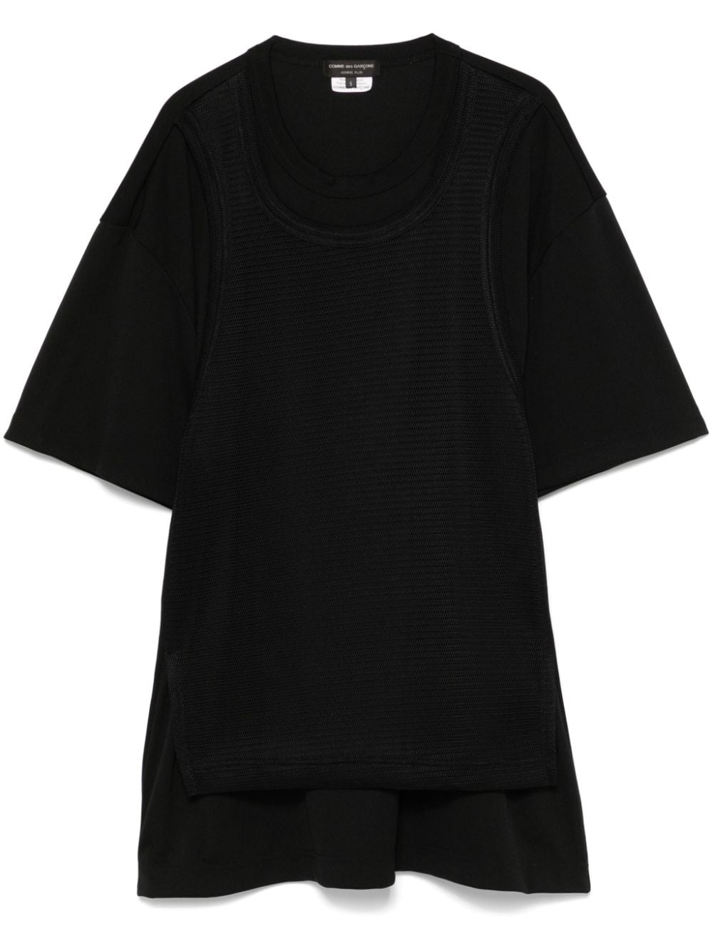 mesh-panelled T-shirt