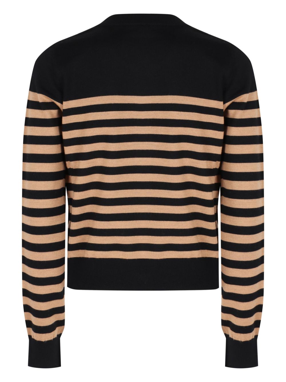 Elisabetta Franchi striped wool cardigan - Zwart