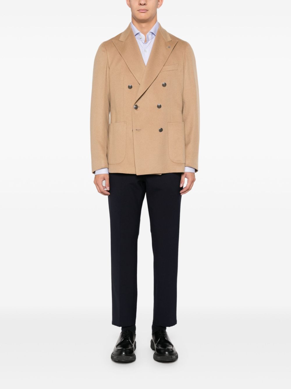 Tagliatore cashmere blazer - Brown