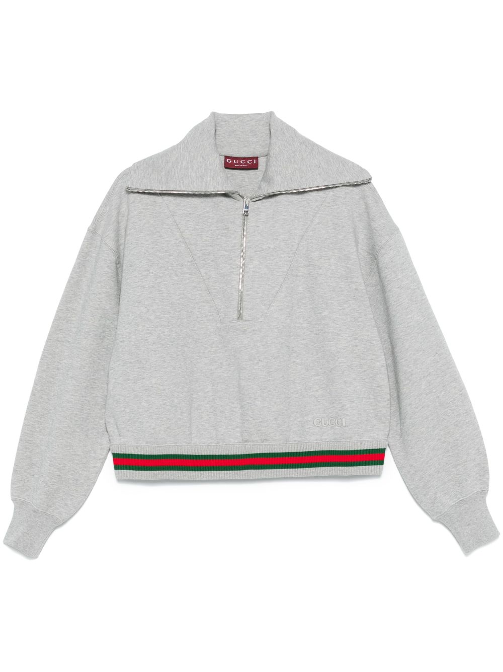 Gucci Sweater met webdetail Grijs