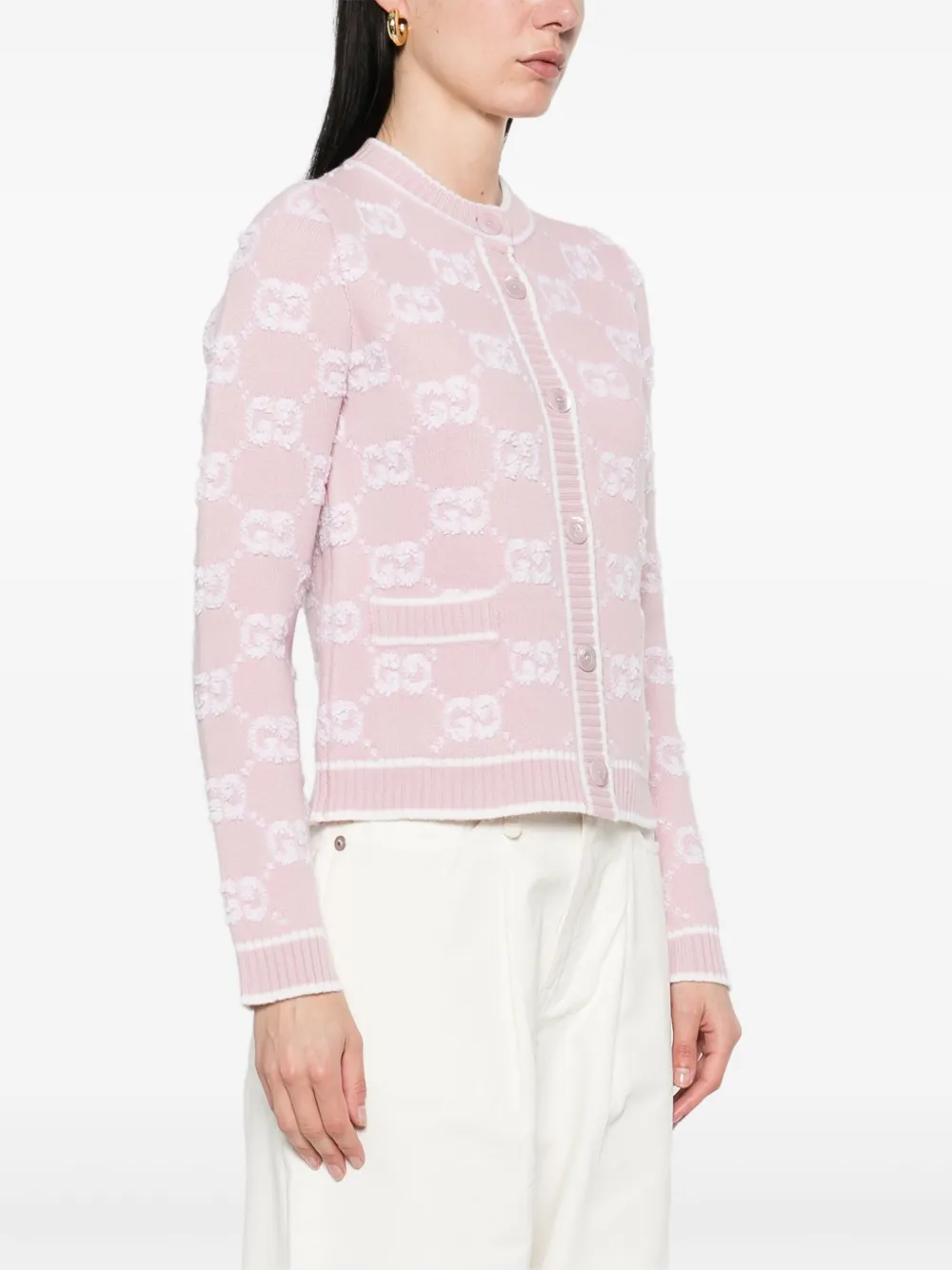 Gucci Vest met logo jacquard Roze