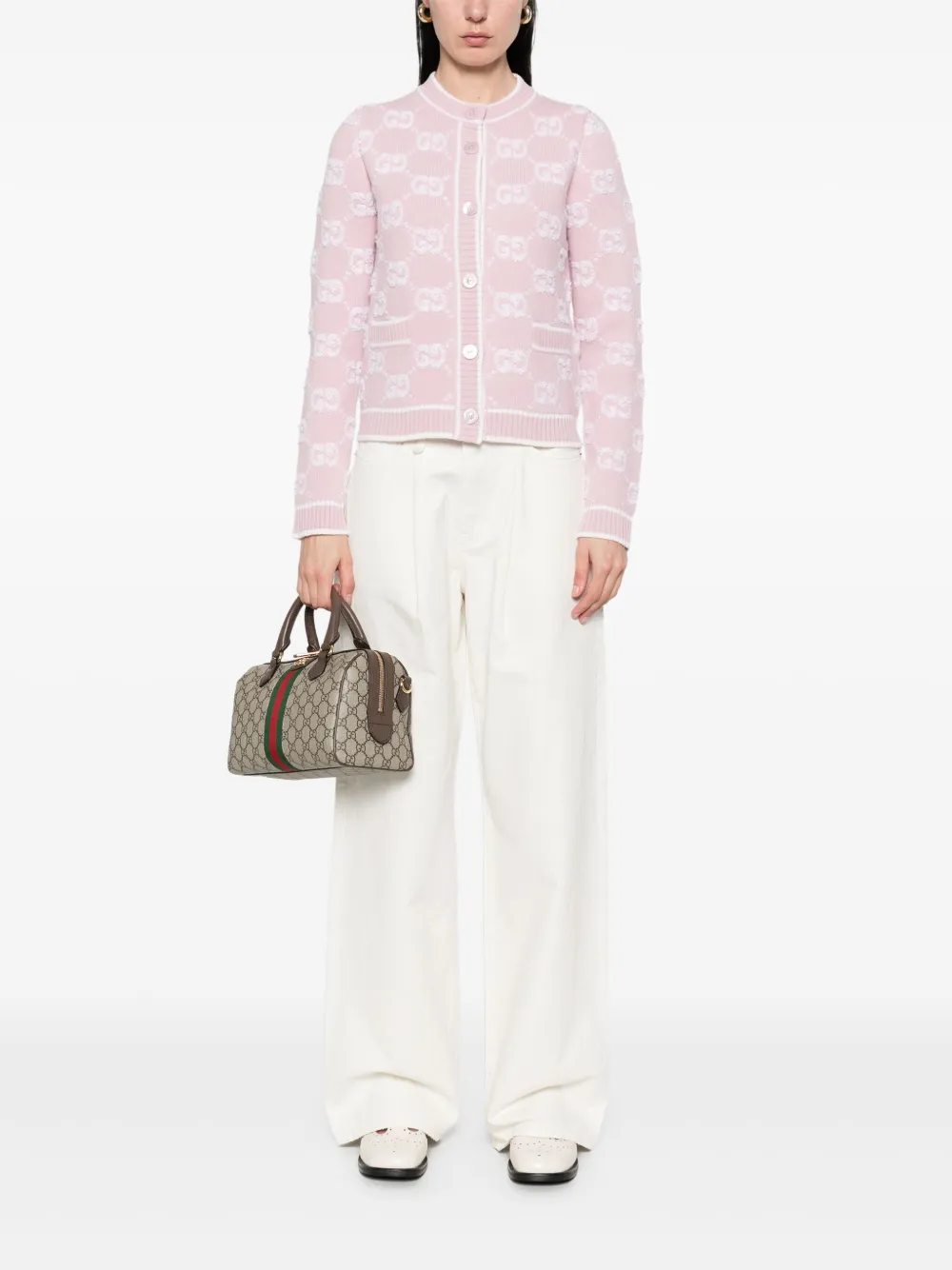 Gucci Vest met logo jacquard Roze