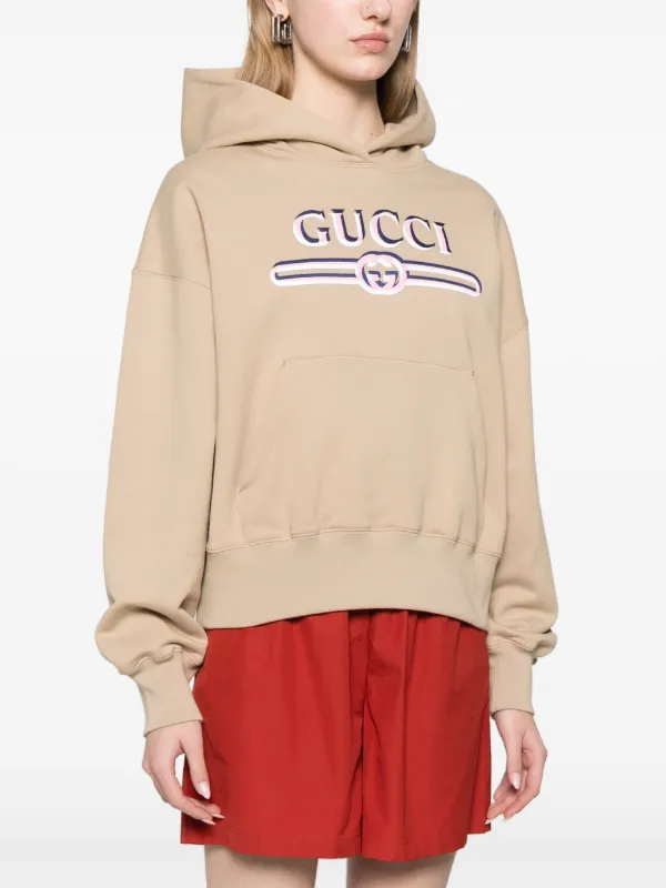 Gucci ロゴ パーカー | ニュートラル | FARFETCH JP