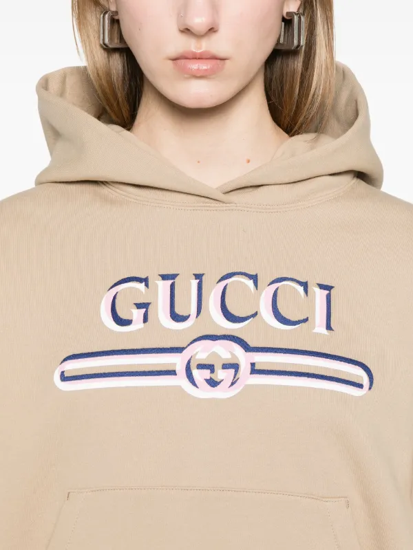 Gucci logo-print Hoodie Brown FARFETCH PH