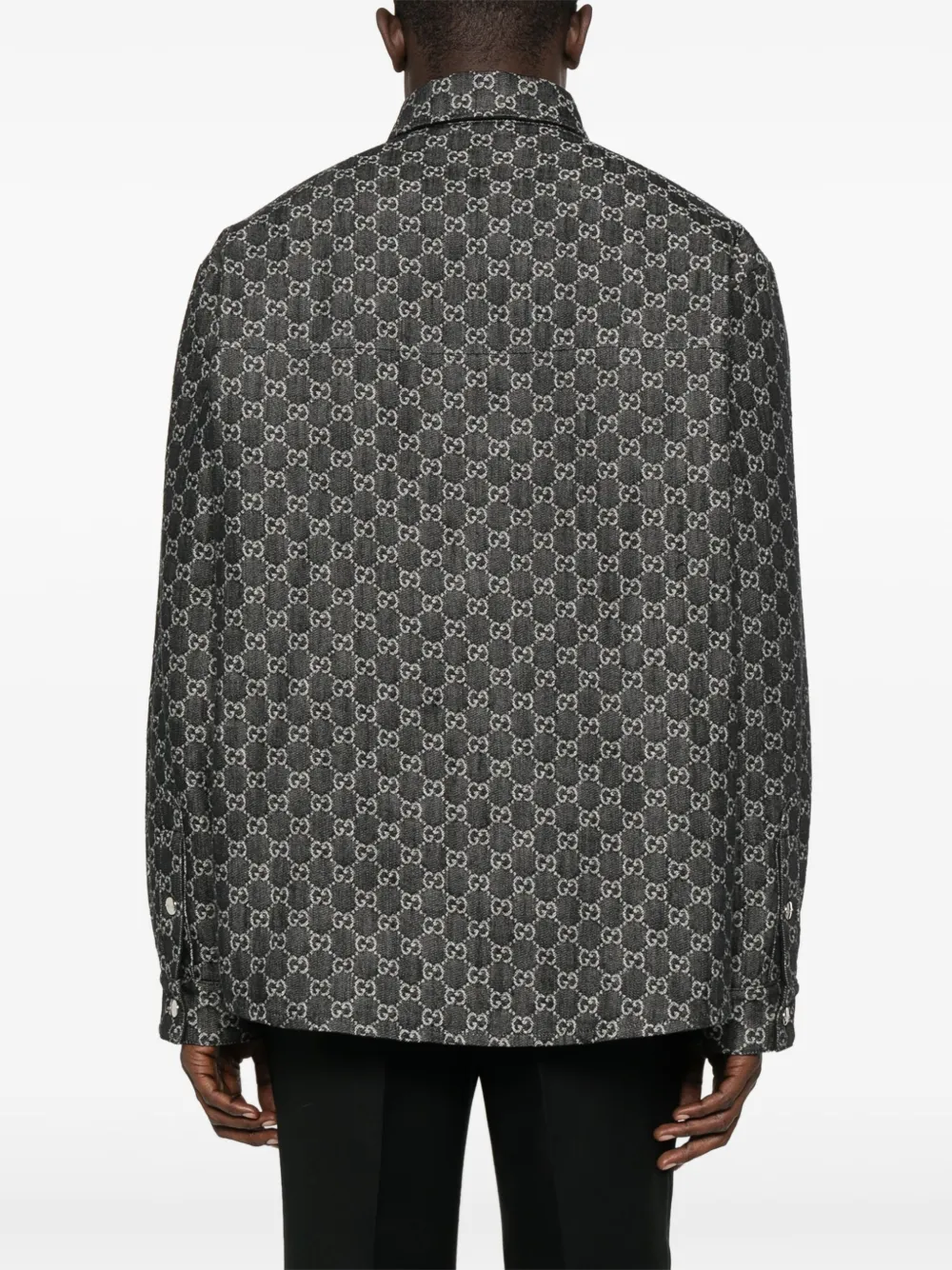 Gucci Omkeerbaar overhemd met GG jacquard Grijs