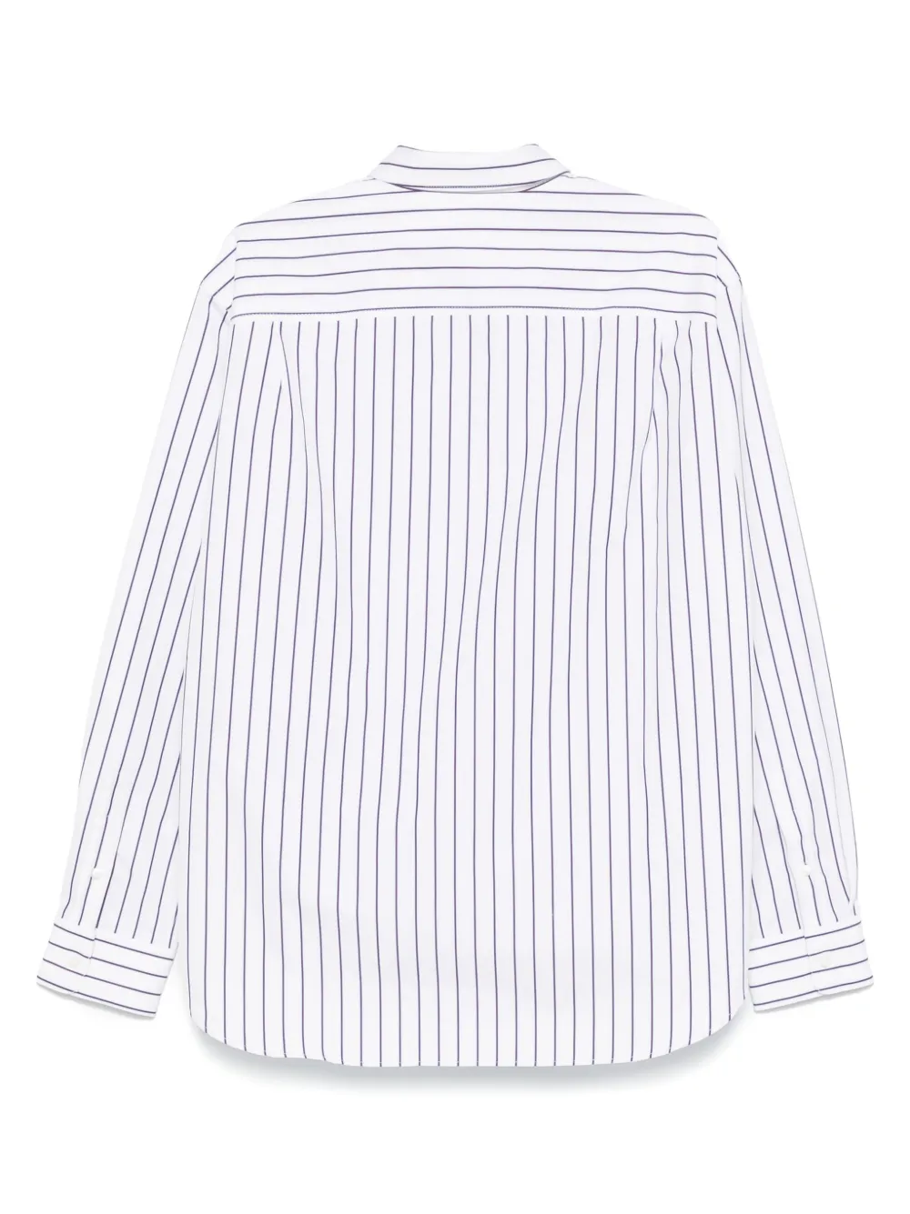 Gucci motif-embroidered striped shirt - Wit