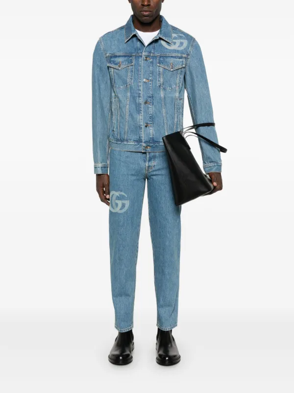 Gucci Cropped Jeans | Blue | FARFETCH ID