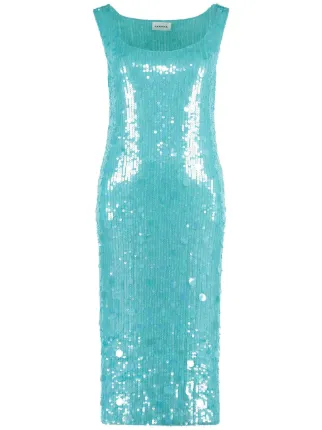 P.A.R.O.S.H. スパンコール ドレス | グリーン | FARFETCH JP