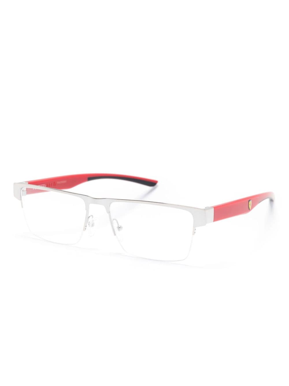 Shop Ferrari Rectangle-frame Glasses In 红色