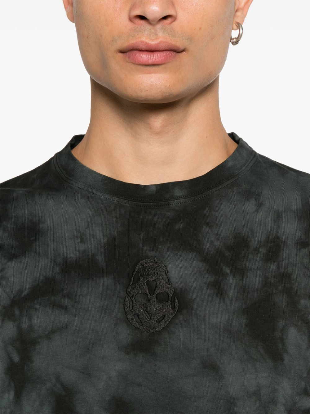 Shop Alexander Mcqueen Washed Dye T-shirt In Black