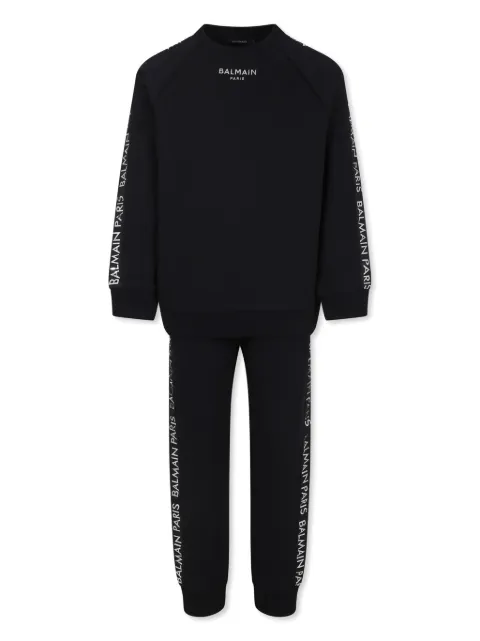 Balmain Kids printed tracksuit set