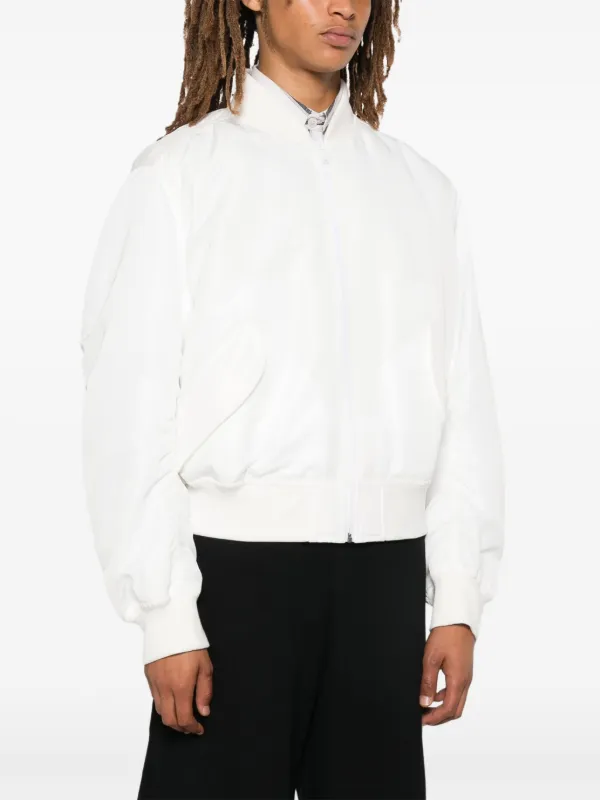 Haider Ackermann x Fila reflective logo Bomber Jacket White FARFETCH IE