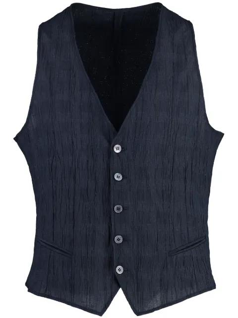 Emporio Armani creased-effect waistcoat Men