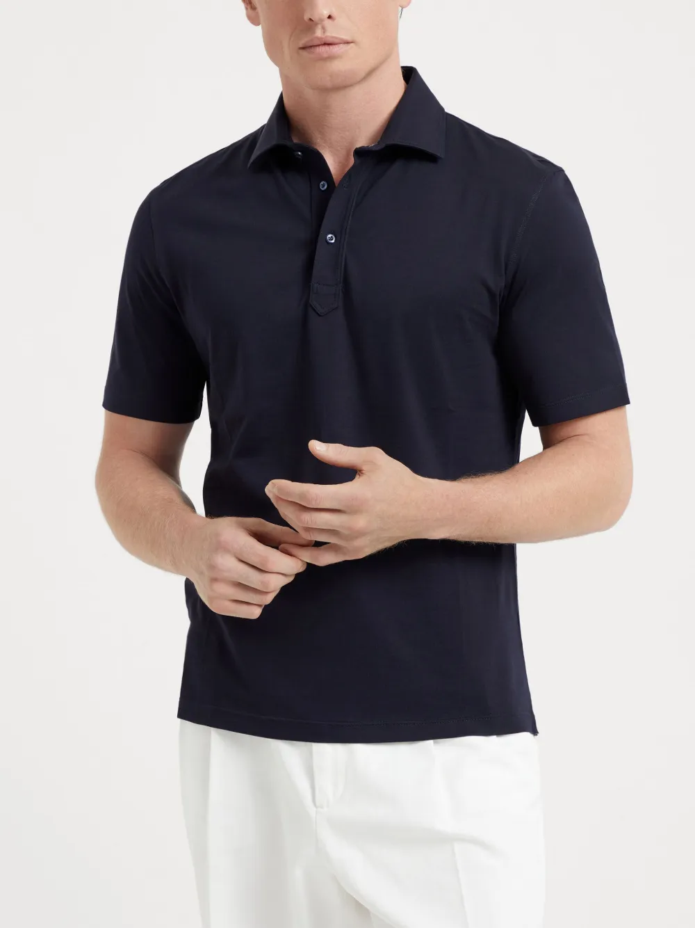 Brunello Cucinelli Katoenen poloshirt Blauw