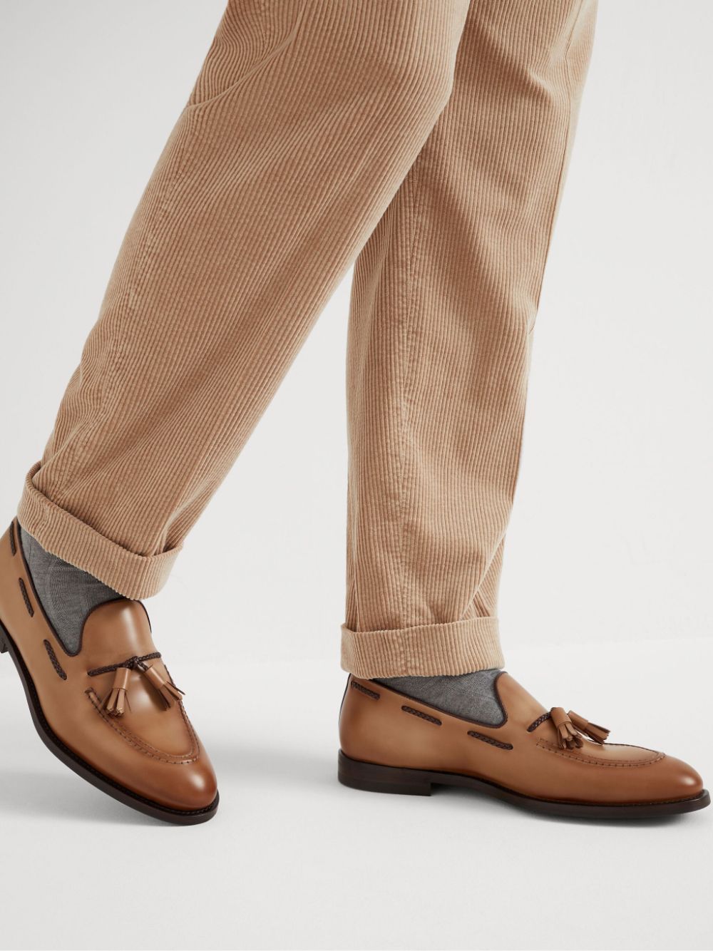 Shop Brunello Cucinelli Fabio Loafers In Braun