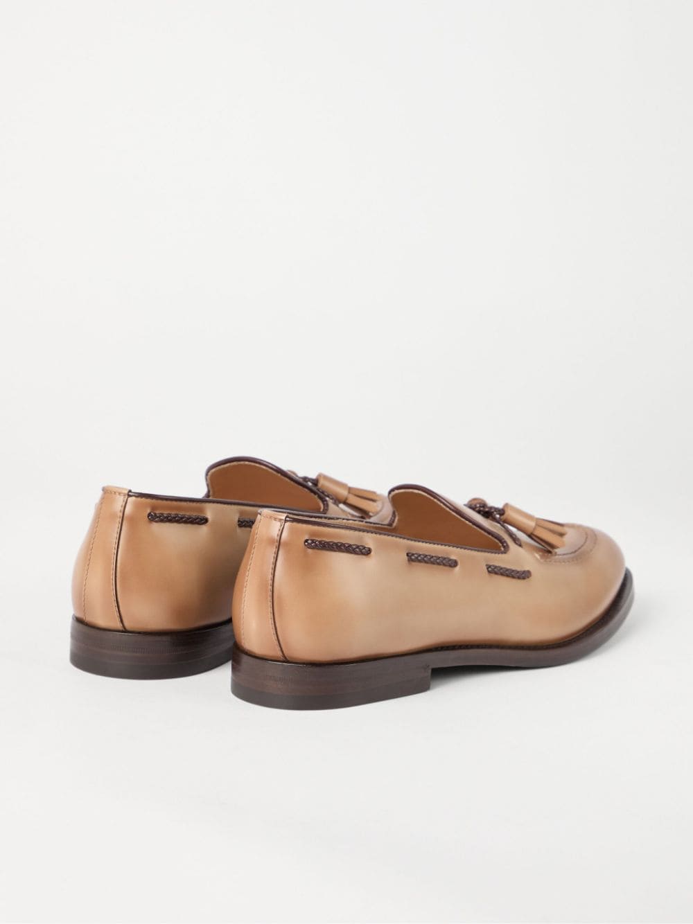 Shop Brunello Cucinelli Fabio Loafers In Braun