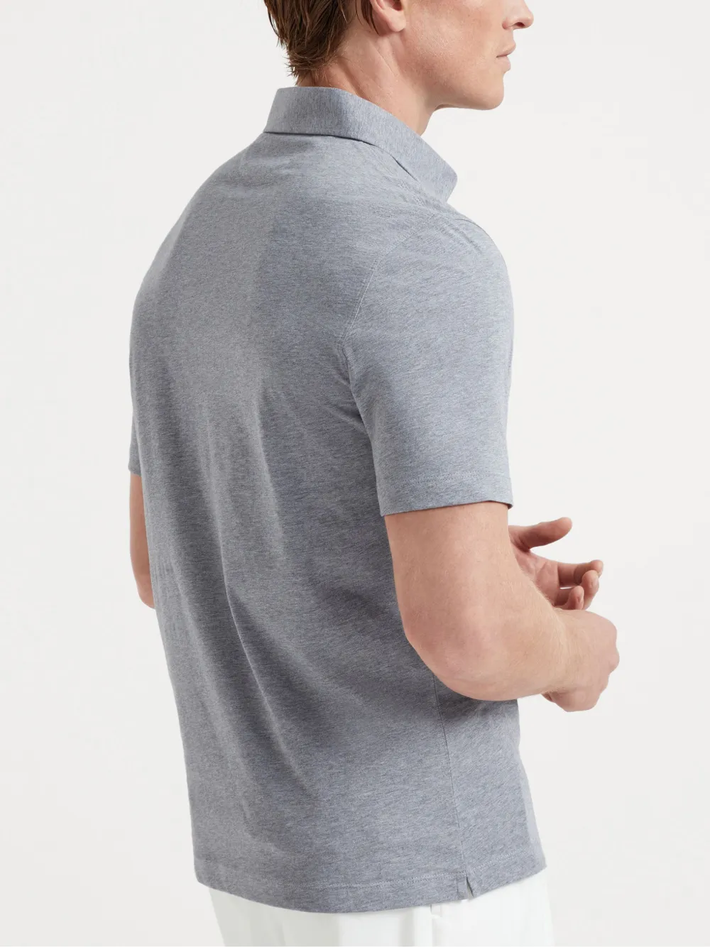 Brunello Cucinelli Katoenen poloshirt Grijs