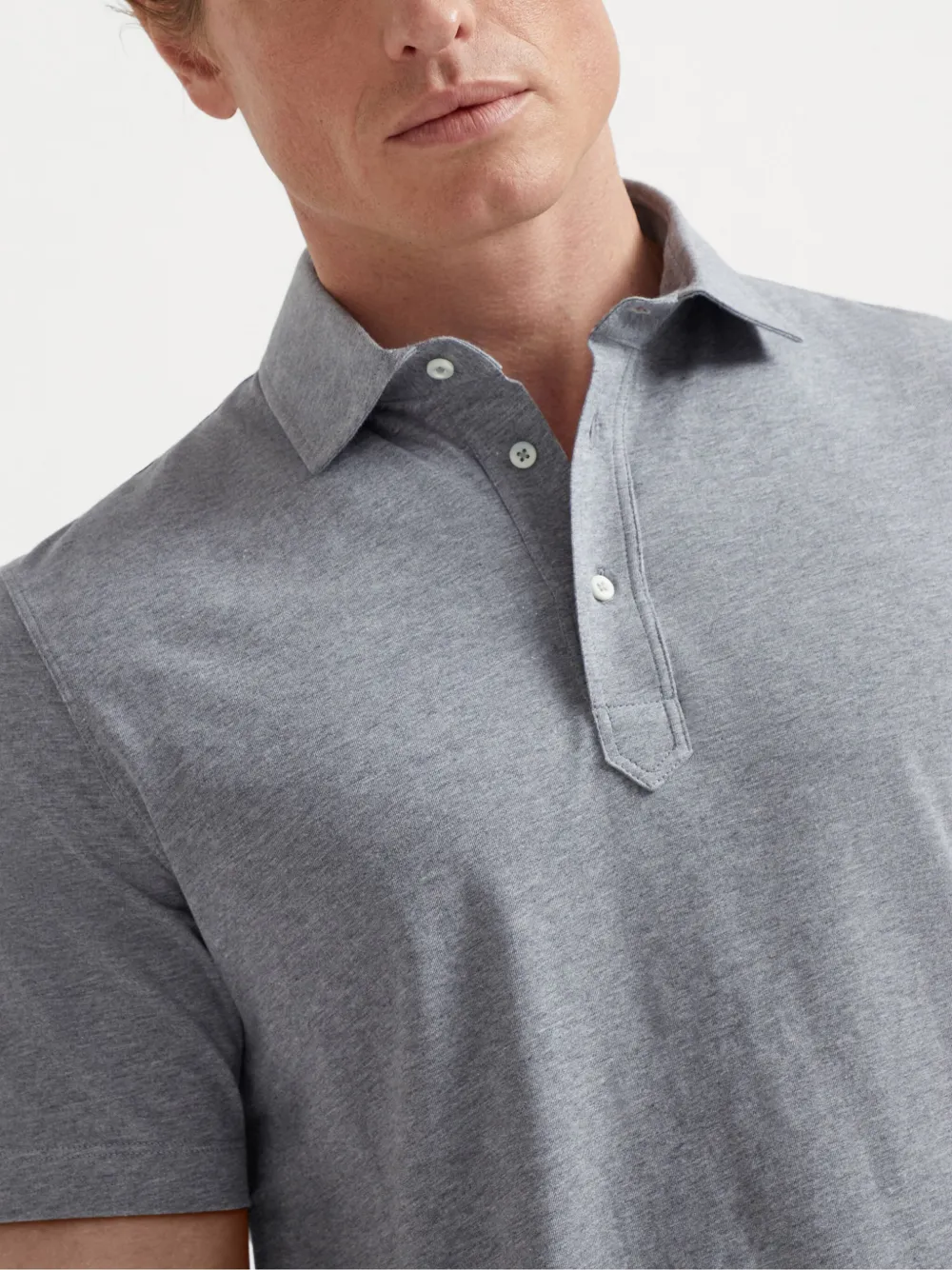 Brunello Cucinelli Katoenen poloshirt Grijs