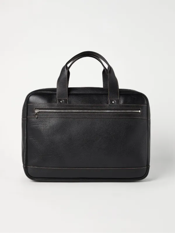 Brunello Cucinelli レザー ビジネスバッグ | ブラック