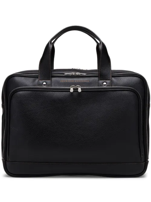 Porte-documents en cuir - Brunello Cucinelli - Modalova