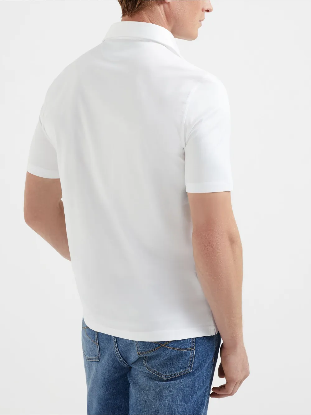 Brunello Cucinelli Katoenen poloshirt Wit