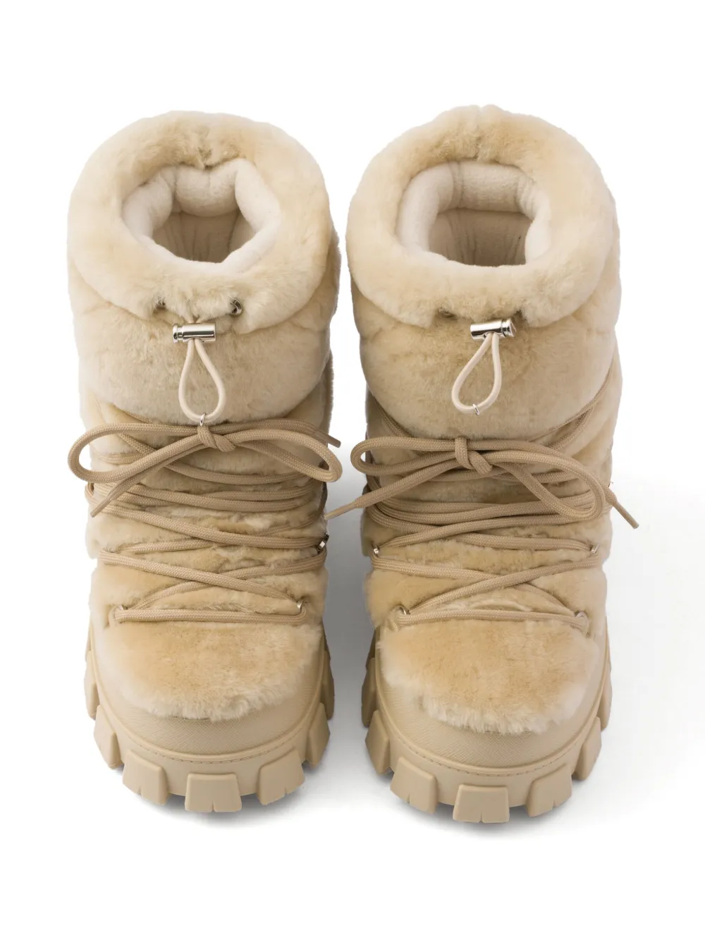 Prada Après ski shearling boots Neutrals