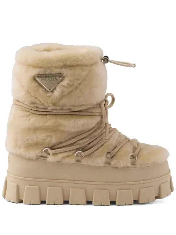 Shearling boots uk sales