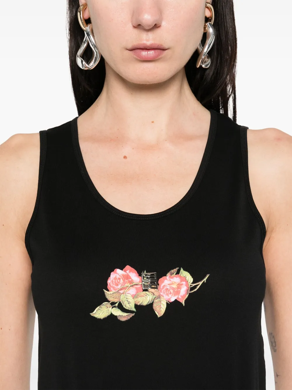 Givenchy Tanktop met logoplakkaat Zwart