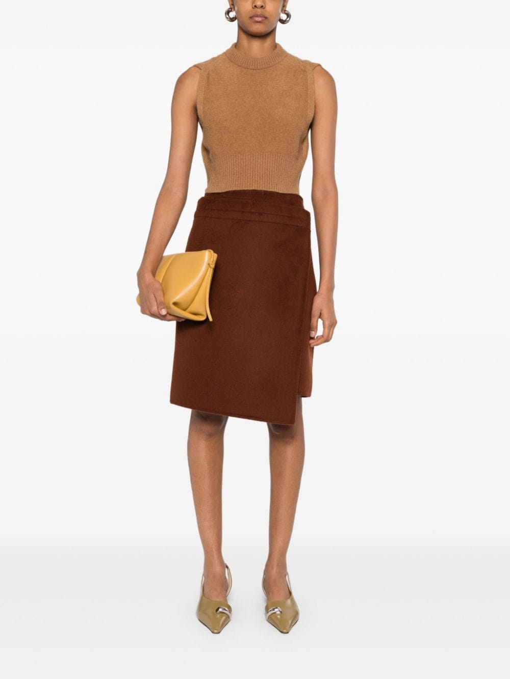 Shop Philosophy Di Lorenzo Serafini Cropped Vest In Brown