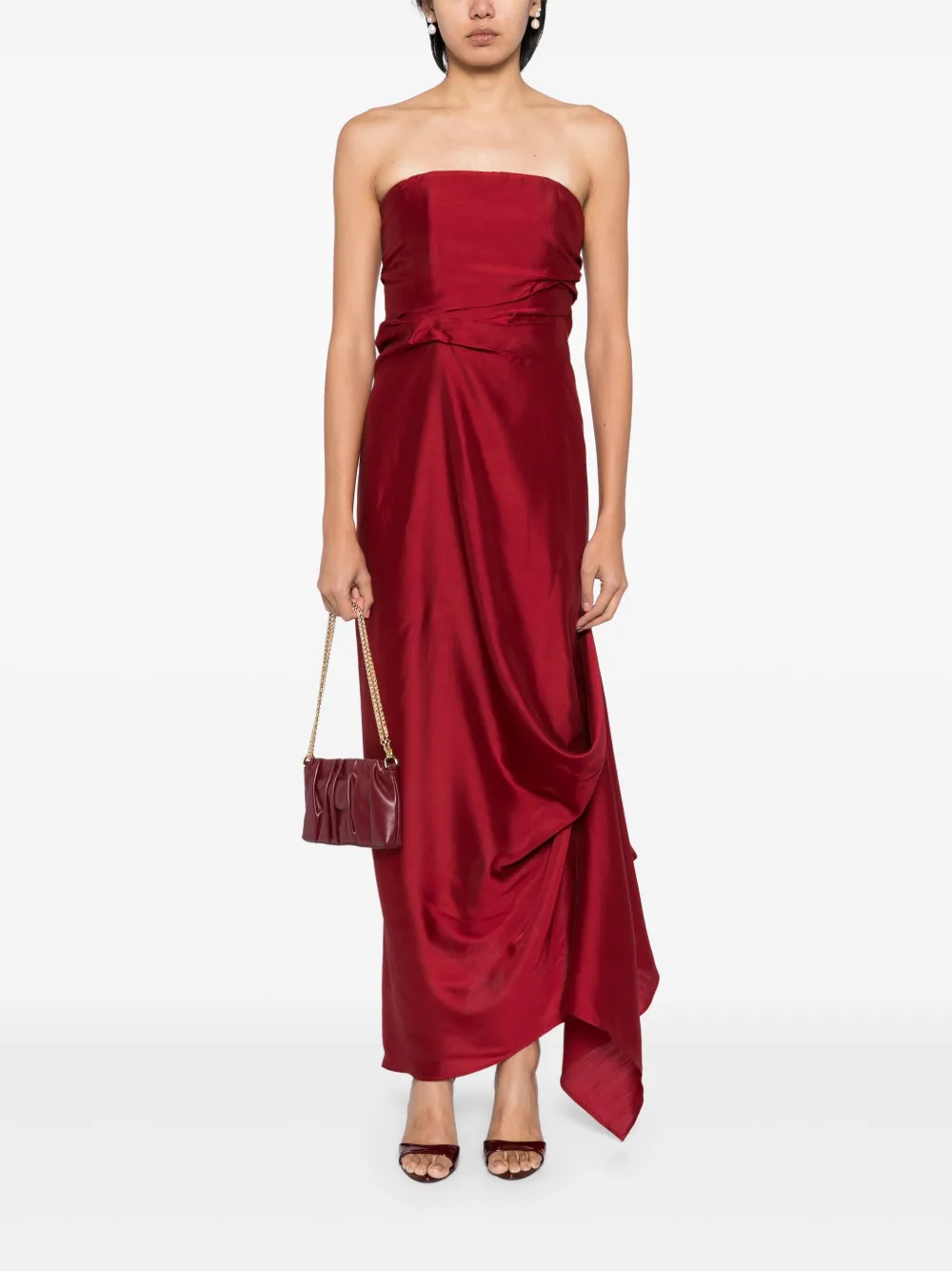 STAUD Caravaggio dress - Rood