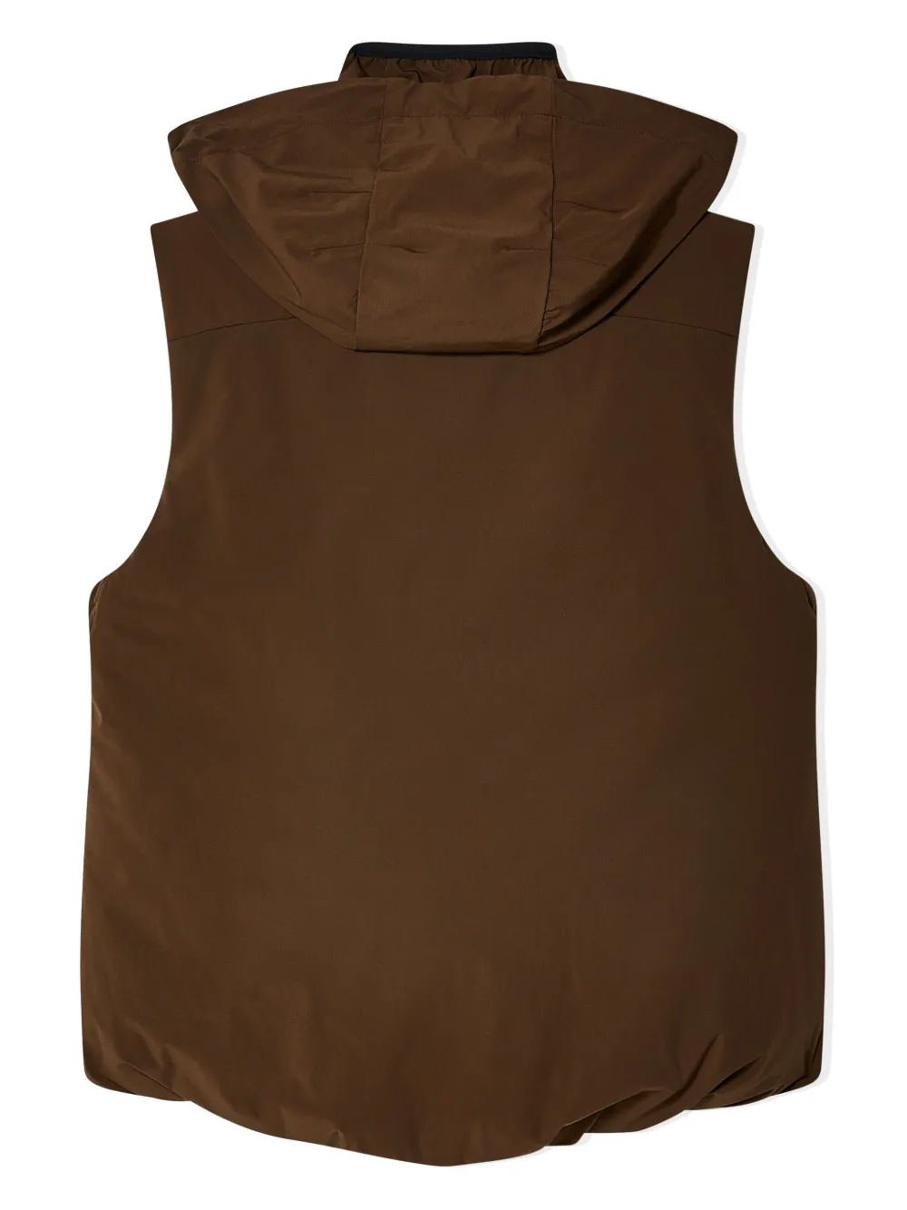 JOHANNA PARV hooded gilet - Bruin