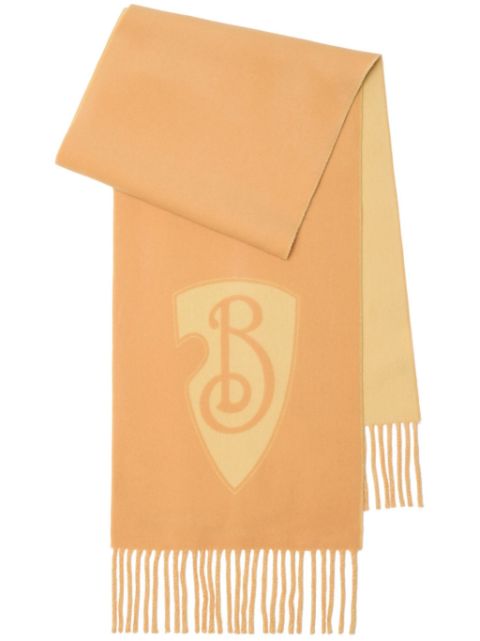 Burberry B Shield fringed scarf Women