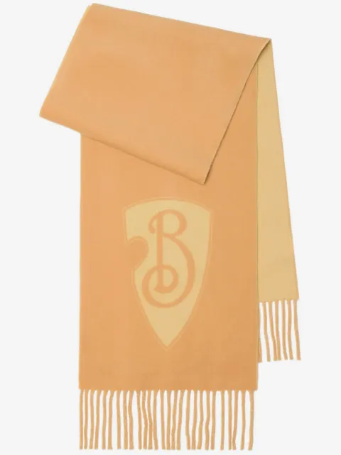 Burberry B Shield fringed scarf