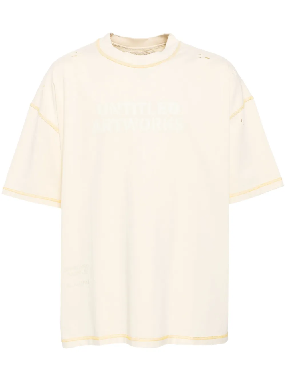 UNTITLED ARTWORKS playera con logo estampado | amarillo | Image 1