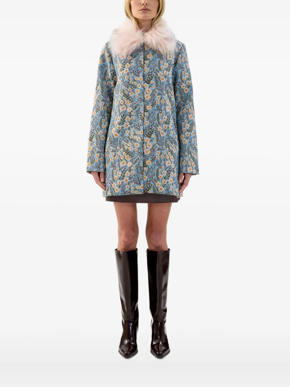 Unreal Fur abrigo Feuilles Mortes | azul | Image 1