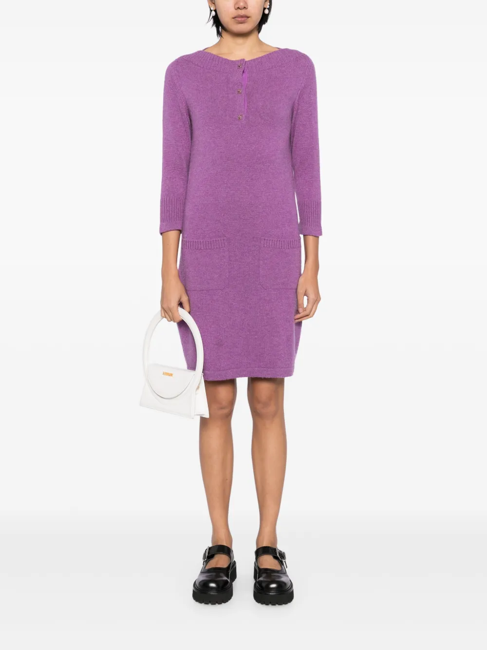 CHANEL Pre-Owned 2010-2020s gebreide jurk - Paars
