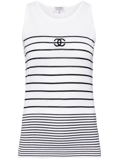 HOT SALE CHANEL 1990-2000s CC tank top Women