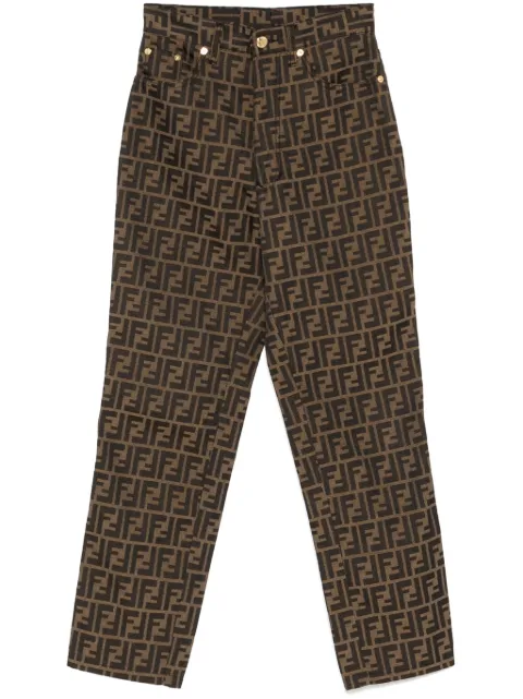 Fendi Pre-Owned pantalones con logo FF en jacquard 1990-2000