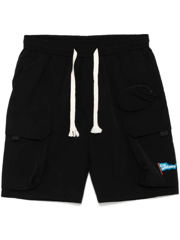 Ground Zero logo-print Cargo Shorts Black FARFETCH PH