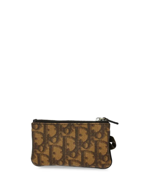 良品　クリスチャン　ディオール　トロッター柄　コインケース　ブラウン系 Christian Dior クリスチャンディオール トロッター コイン