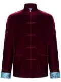 Shanghai Tang Winding Stream Party velvet jacket - Red